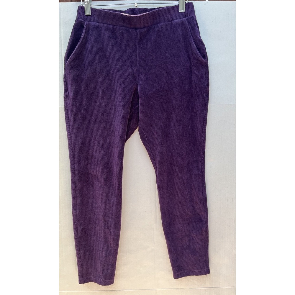 Lands‎ End Women's Size S6-8 Pull On Leggings Purple Knit Stretch Elastic